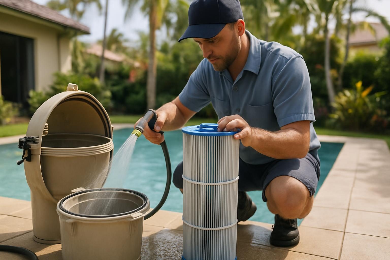 Stock photo: Pool Cleaning